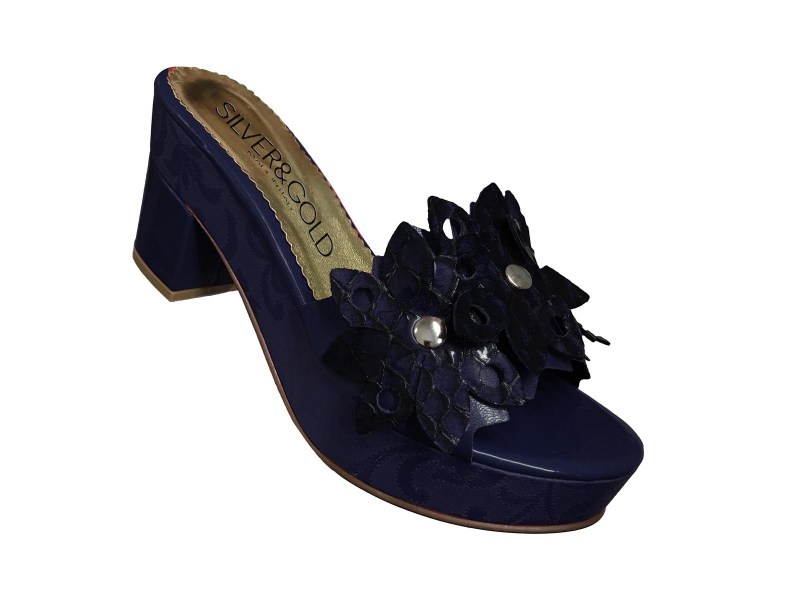 navy blue - 188 flower web